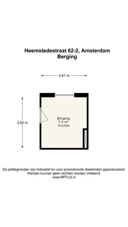 Floorplan - Heemstedestraat 62-2, 1058 NP Amsterdam